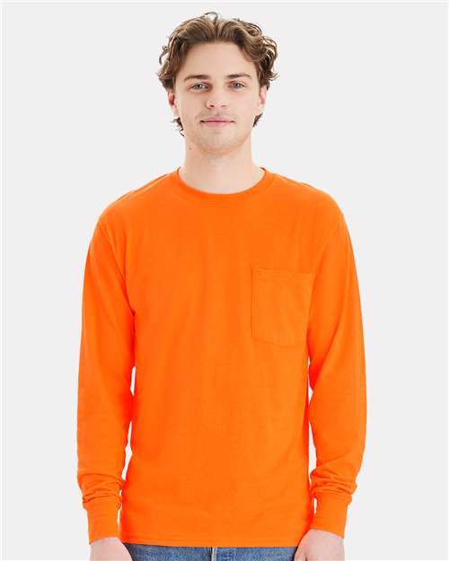 Unisex Workwear Long Sleeve Pocket T-Shirt