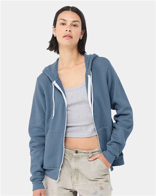 Unisex Sponge Fleece Full-Zip Hoodie Sweatshirt