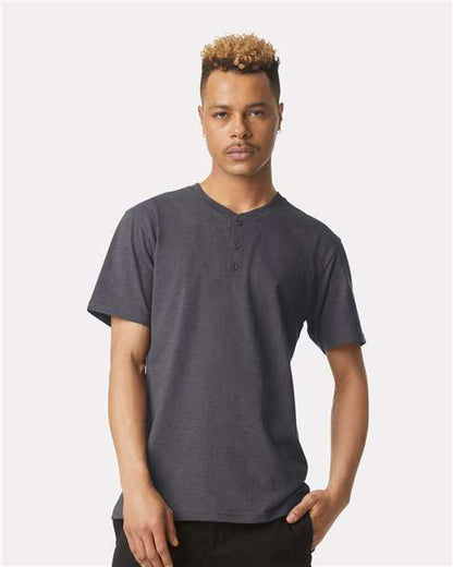 Unisex CVC Henley Tee