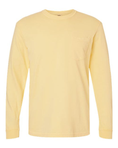 Unisex Garment-Dyed Heavyweight Long Sleeve Pocket T-Shirt
