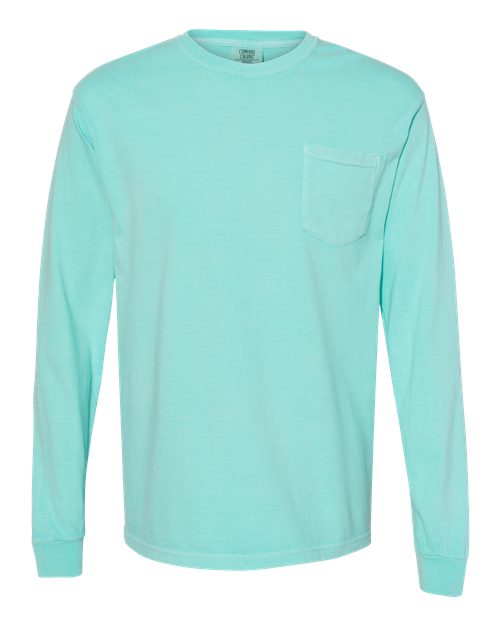Unisex Garment-Dyed Heavyweight Long Sleeve Pocket T-Shirt