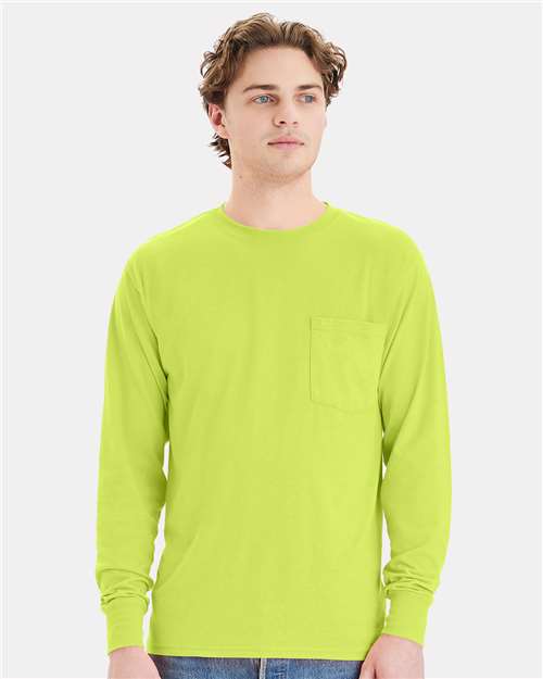 Unisex Workwear Long Sleeve Pocket T-Shirt