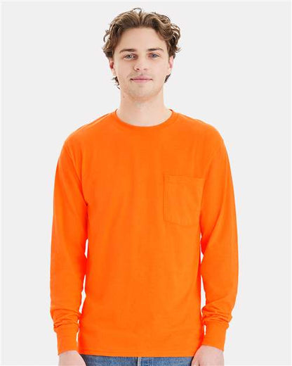 Unisex Workwear Long Sleeve Pocket T-Shirt