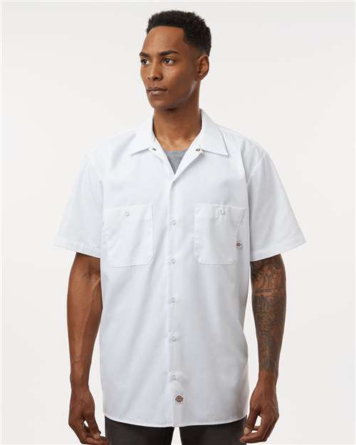 Men's Tall Industrial Short Sleeve Work Shirt
