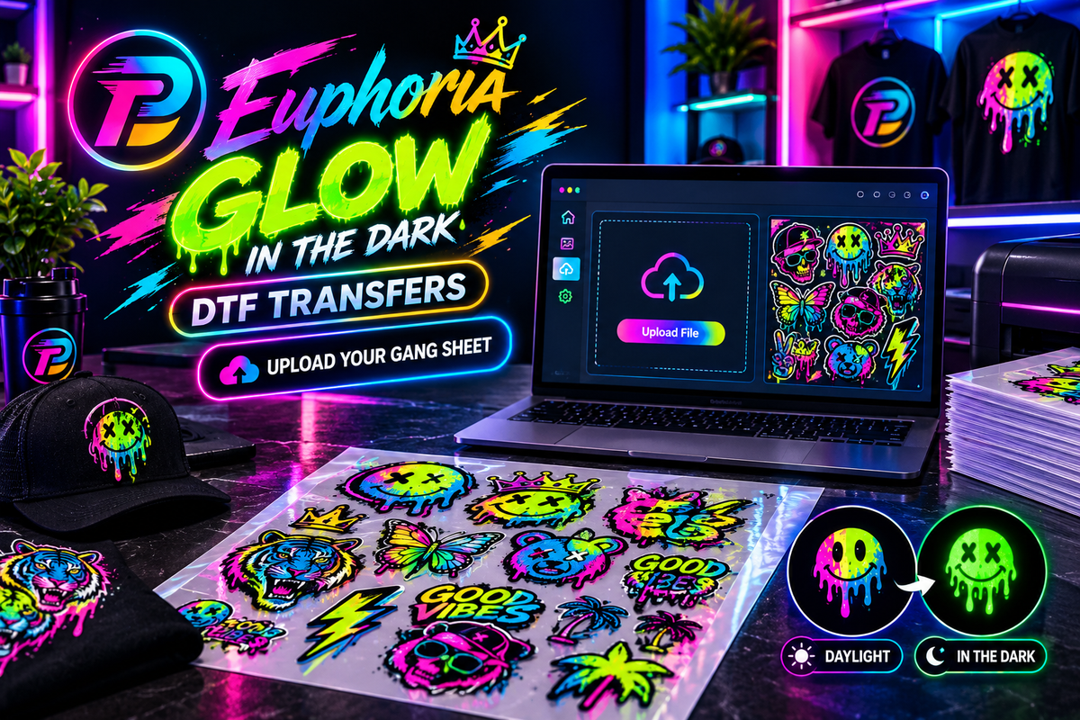 Euphoria Glow in the Dark DTF Transfers - Upload Your Gang Sheet