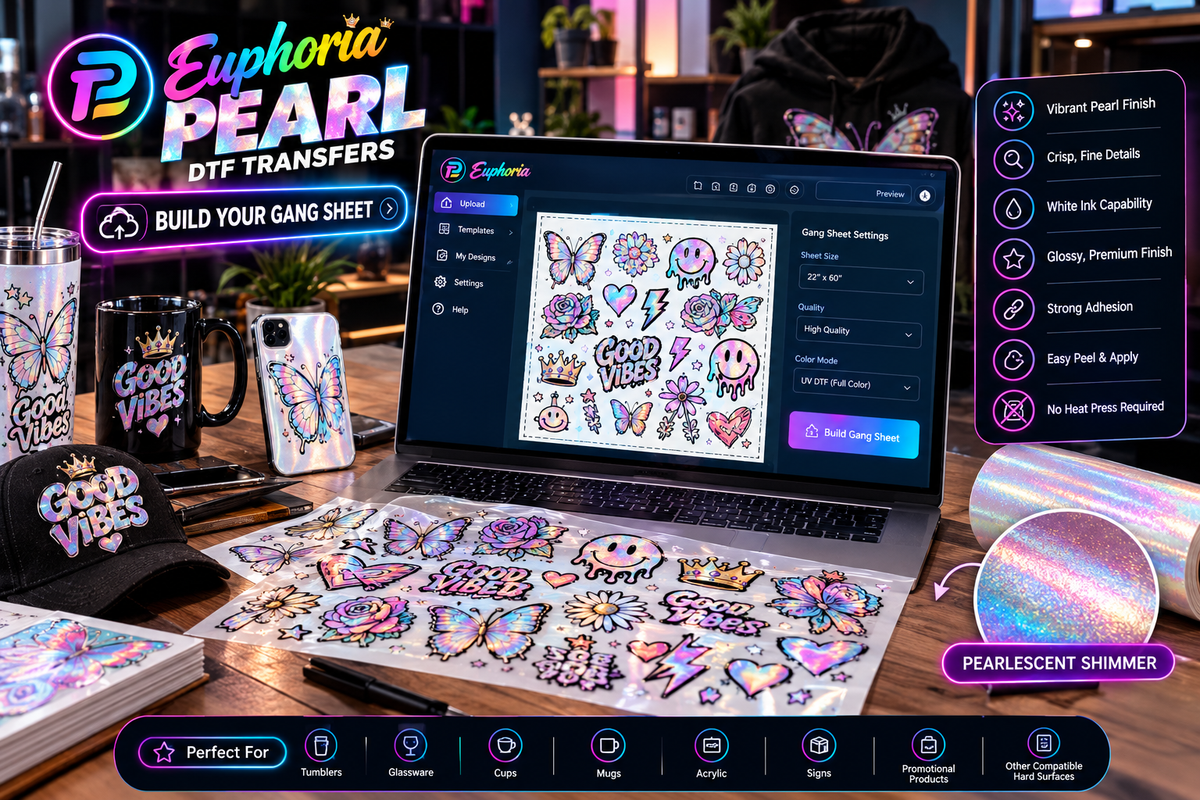 Euphoria Pearl DTF Transfers – Build Your Gang Sheet